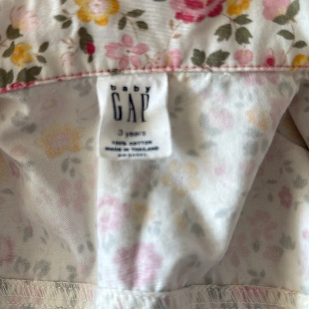 Gap floral cotton girls snap jacket size 3 light weight